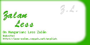 zalan less business card