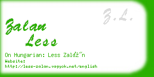 zalan less business card